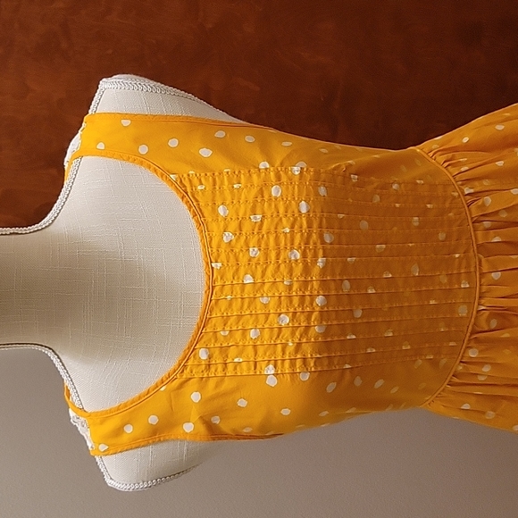 Moulinette Soeurs Anthropologie Melora Yellow Polka Dot Dress in size 2 - Picture 2 of 16